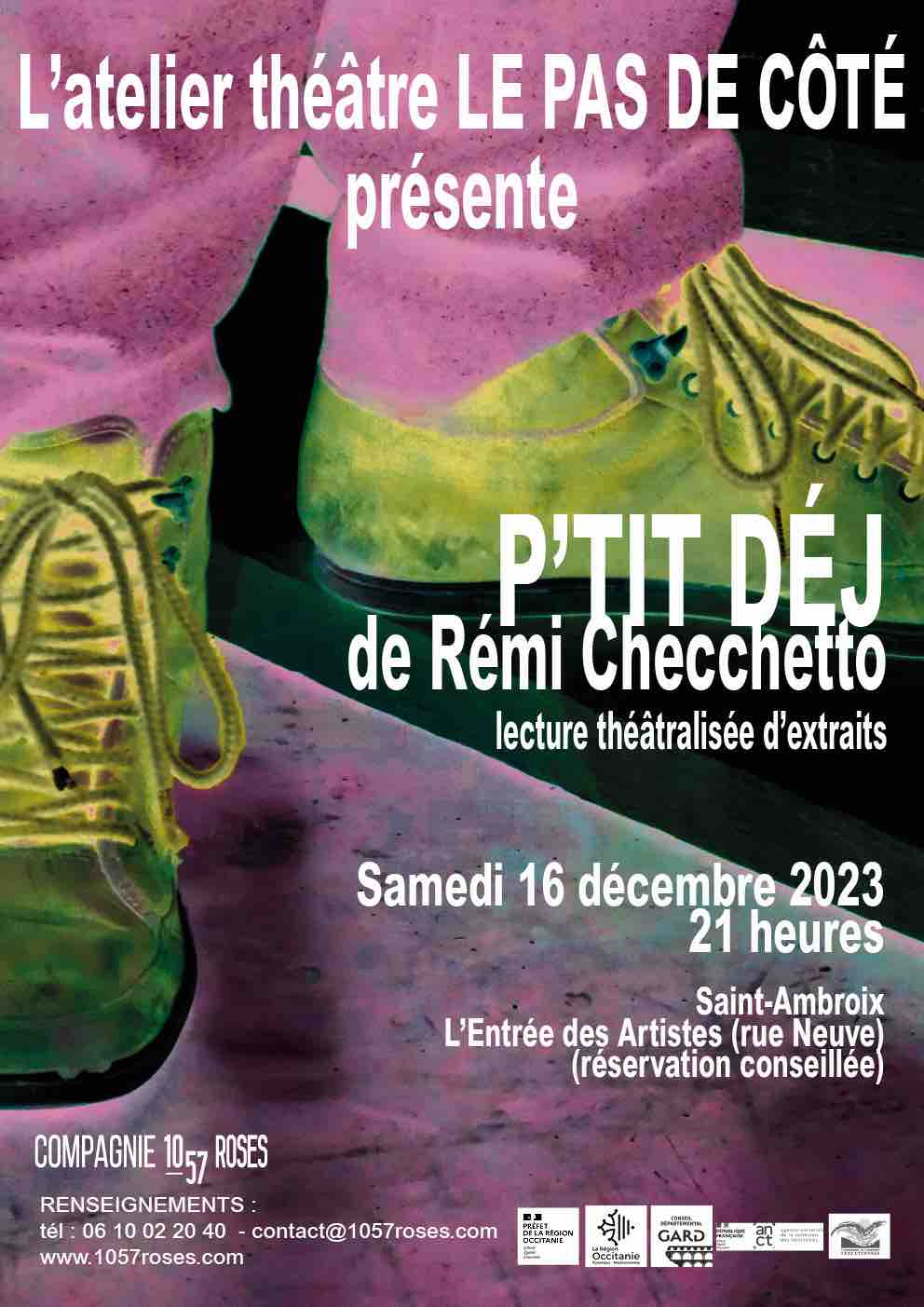 Trainance - Retours en image - restitution atelier Pas de Côté Théâtre de Saint-Ambroix le 16 décembre 2023